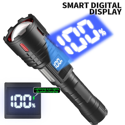 #ad Rechargeable Flashlights High Lumens Super Bright Flashlight Powerful Camping $24.98