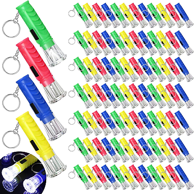#ad #ad 200 Pcs Mini Flashlight Keychain 6 Colors Toy Flashlight Small LED Torch Keyring $46.99