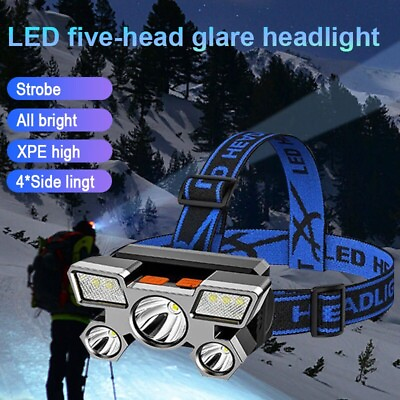 #ad LED USB Rechargeable Headlamp Flashlight Headlight Head Torch Sensor Waterproof $9.99
