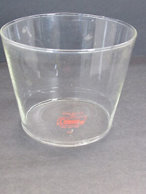 #ad Vintage Coleman Globe Model 5107 D 6 Clear Glass Red Logo #GL 6 $14.50