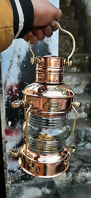 #ad Anchor 15quot; Oil Light Fully DesignLamp Maritime Ship Lantern Boat Brass amp; Copper $92.89