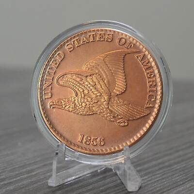 #ad 1856 Flying Eagle Cent Penny 1 oz Pure .999 Copper Round Coin in Capsule $7.99