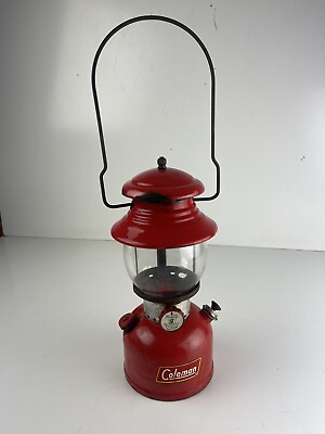 #ad Vintage Red Coleman Model 200A Single Mantel Gas Lantern 1960 $135.99