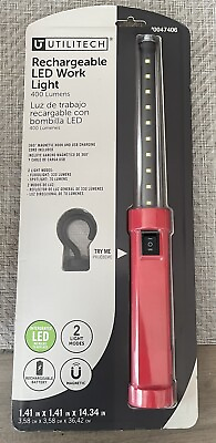 #ad Utilitech Rechargeable LED Work Light #0047406 400 Lumens New $11.00