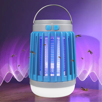 #ad Solar Camping Lantern Fly Bug Zapper Mosquito Insect Killer Light Trap Pest Lamp $16.79