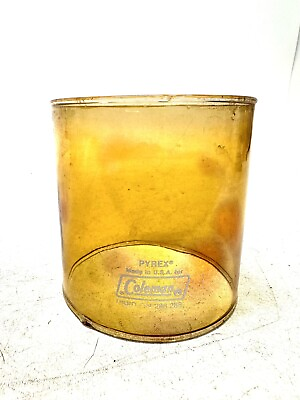 #ad Coleman Lantern Pyrex USA Made Amber Globe For coleman lanterns 286 288 $56.09