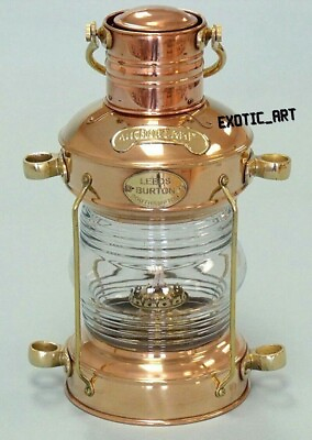 #ad Nautical Brass Copper Ship Lantern Marine Anchor Lamp Maritime Boat Light 13.5quot; $99.99
