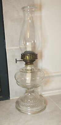 #ad Antique Climax Hurricane Clear Glass Lantern Kerosene 18 Inches Tall Vintage $39.99