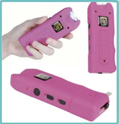 #ad ALARM Flashlight Rechargeable Self Defense POLICE Safety PINK Stun Gun LED SIREN $27.20