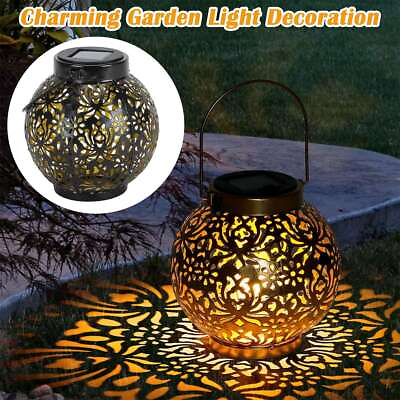 #ad Solar Lantern Hanging Light LED Outdoor Retro Garden Lamp Waterproof Decor $12.14