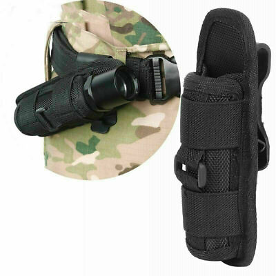 #ad #ad LED Flashlight Holder Carry Belt Pouch Nylon Holster Torch 360 Degrees Rotatable $8.99