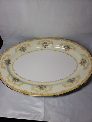 #ad #ad Noritake Monarch Large Serving platter. Oval Floral Ceramic Circa 1915 $49.99