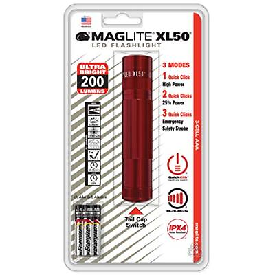 #ad XL50 LED 3 Cell AAA Flashlight Red $37.91