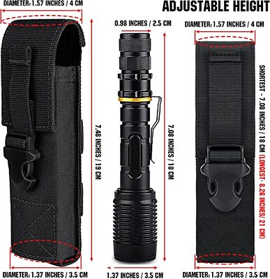 #ad Tactical Flashlight Pouch Torch Holster LED Holder Multi Function Portable Pouch $9.99