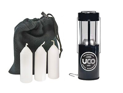 #ad UCO Original Candle Lantern Value Pack with 3 Candles and Storage Bag Gray $57.33