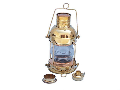 #ad Solid Brass Anchormaster Oil Lantern 15quot; $346.38