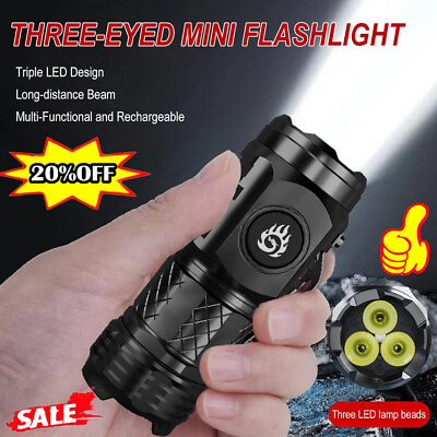 #ad SMALL TORCH Mini Handheld Powerful LED Tactical Pocket Flashlight Bright US HO $4.48