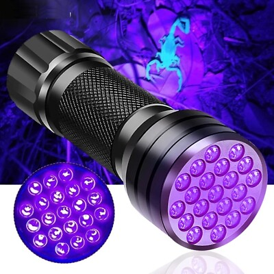 #ad UV Flashlight Black Light Flashlight Ultraviolet LED Pet Urine Stains Detector $5.45