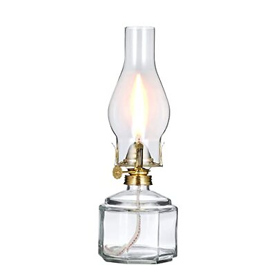 #ad Large Clear Oil Lamp Lantern Chamber Kerosene Lamp Classic Vintage ... $24.05