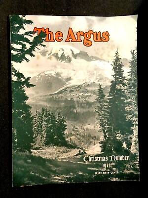 #ad 1944 THE ARGUS CHRISTMAS Magazine SEATTLE WA Paper BC Alaska Photo Ad Map WW2 $50.15