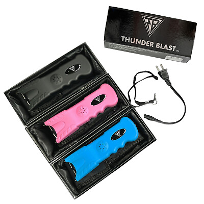 #ad Thunder Blast EDC High Power Rechargeable Stun Gun LED Flashlight amp; Siren Alarm $18.99