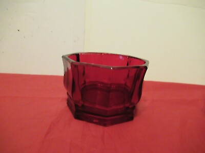 #ad 5.5 inch Red Depression Candy Nut Dish Bowl $14.99