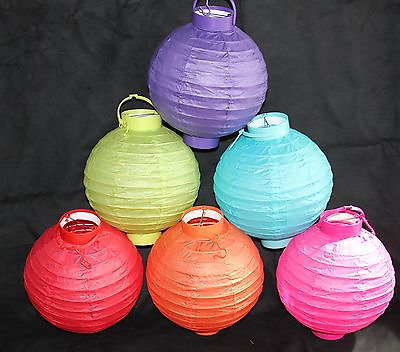 #ad 6 Battery operated Assorted Color Chinese Japanese Paper Lanterns 10quot; or 6quot; $31.94