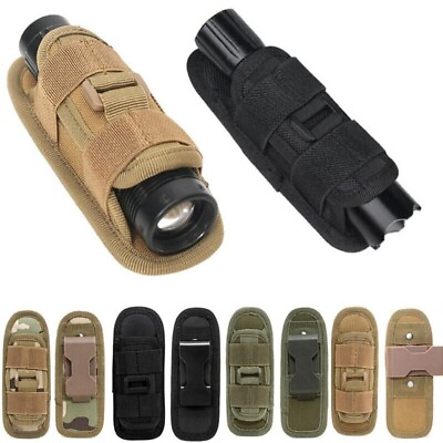 #ad #ad Tactical Flashlight Holster Holder Torch Cover for Belt Flash Light Holder Pouch $7.99
