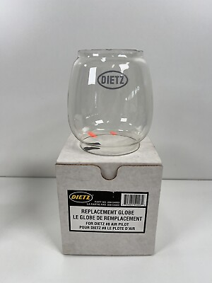 #ad Dietz No. 8 Air Pilot Clear Glass Lantern Replacement Globe Railroad Kerosene $29.95