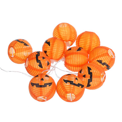 #ad Halloween Pumpkin Lantern LED String Lights for Decoration $9.35