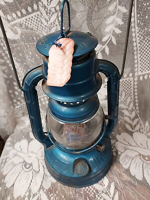 #ad #ad Vintage Dietz Blue Little Wizard Kerosene Lantern Clear Globe Syracuse NY NEW $110.00