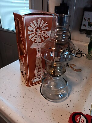#ad #ad 12quot; Tall Lamplight Farms Oil Lamp Lantern Org Box Very Nice Clean $22.00