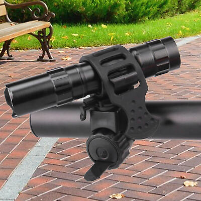 #ad #ad Flashlight Mount Swivel Bicycle Mount Holder Clip Clamp For Flashlight Torch New $7.35
