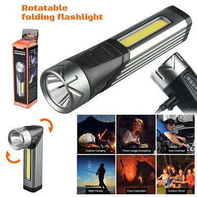 #ad 1000000 Lumens Bright Magnetic Tactical Flashlight Rechargeable LED Work Light $13.99