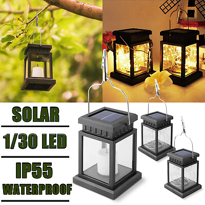 #ad Solar Lantern Lamp Waterproof Outdoor Hanging Light LED Patio Yard Garden Decor $10.95