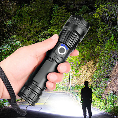 #ad Super Bright 90000LM LED Tactical Flashlight With Rechargeable Battery $12.99