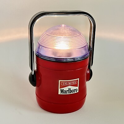 #ad Very Cool Dimmable Marlboro Unlimited Red Lantern Flashlight Lamp Extra Bulb $13.27