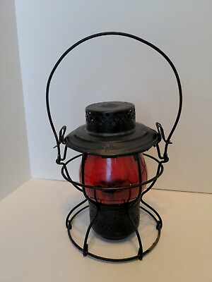 #ad Handlan St. Louis USA Railroad Train Lantern Red Globe $155.00