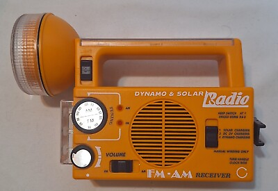 #ad Nippon Solar Dynamo Rechargeable Lantern With Radio Flashlight Tested Working $15.00