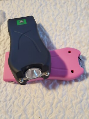 #ad PITBULL Mini Stun Gun Flashlight 24 M Volt with Case Safety Pin BLACK $19.75