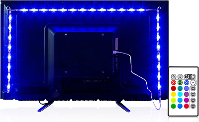 #ad Led Strip Lights 8.2Ft for 40 60In TV USB LED TV Backlight Kit with Remote 16 $18.26
