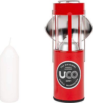 #ad UCO Original Candle Lantern Kit with 2 Survival Candles Light Projector Red $38.99