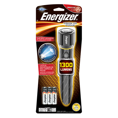 #ad Energizer 1300 lm Gray LED Flashlight AA Battery $35.99