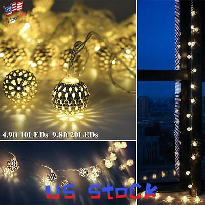 #ad Christmas LED Battery Operated Garden String Lights Hanging Lantern Fairy Light $9.80