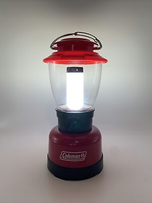 #ad Coleman Battery Powered LED Lantern Water and Impact Resistant Black and Red $18.00