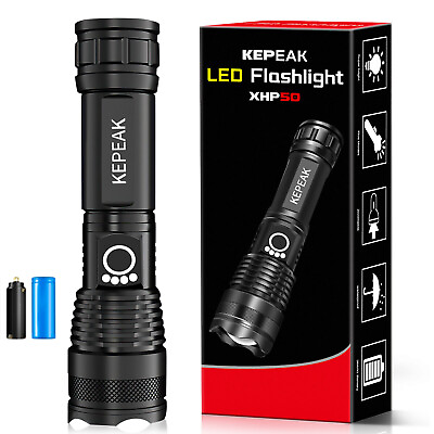 #ad Rechargeable Flashlights High Lumens Super Bright 5000LM LED Tactical Flashlight $19.99