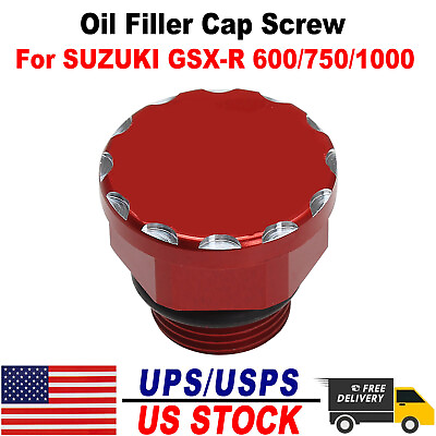 #ad RED Oil Filler Screw Cap For SUZUKI GSX R 600 750 2002 20 GSX R 1000 2003 20 $11.05