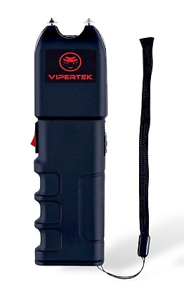 #ad Genuine VIPERTEK Rechargeable Stun Gun MAX Power w LED Light $28.89
