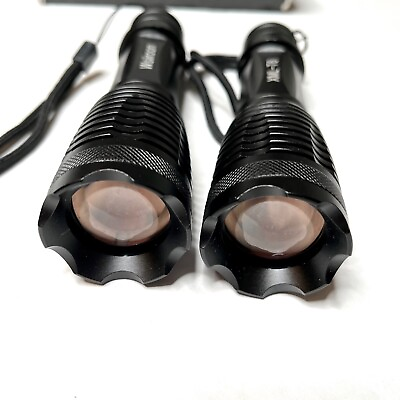 #ad 2 LED Tactical Flashlights Multi Purpose Short Small Takes 3 AAA Batteries NEW $16.00