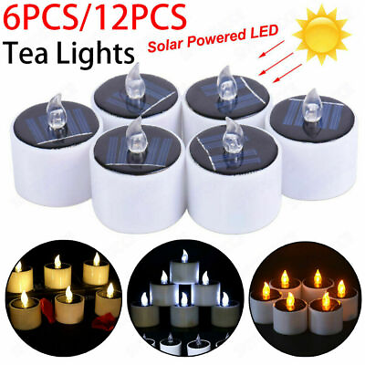 #ad 1 12 PCS Garden Solar Powered LED Candle Lantern Light Waterproof Outdoor Lamp $4.99